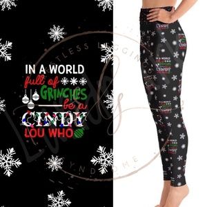 Cindy Lou Who Custom Christmas Leggings